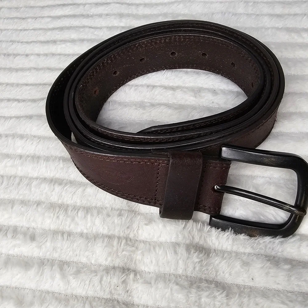 Dickies Mens Leather Casual Belt Size 56 (5XL)Dark Brown Rugged 17DI02F901